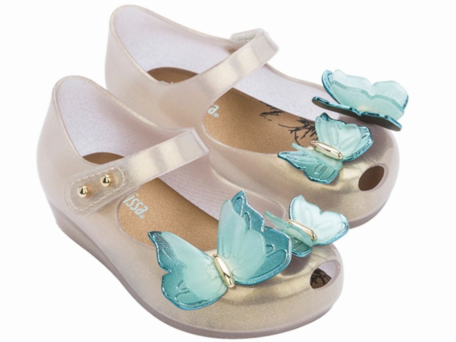 Bailarinas Mini Melissa Ultragirl Butterfly Contrast Bebe - Blancas - Argentina HSM-523470
